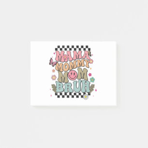 Funny Checkered Mama Blume Muttertag Niedliche Mam Post-it Klebezettel