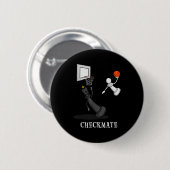 Funny Checkmate Chess Basketball Game Board King P Button (Vorne & Hinten)