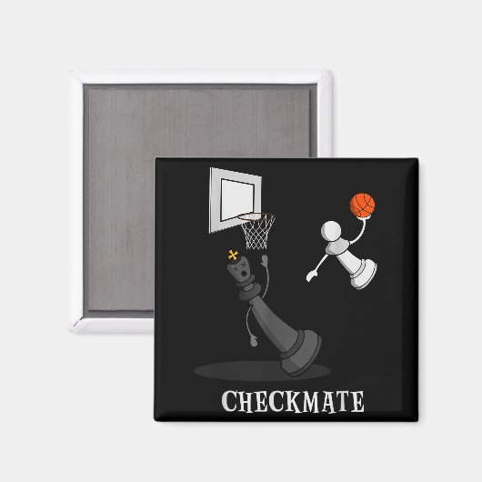 Funny Checkmate Chess Basketball Game Board King P Magnet (Vorderseite/Rückseite)