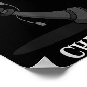 Funny Checkmate Chess Basketball Game Board King P Poster (Ecke)