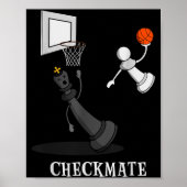 Funny Checkmate Chess Basketball Game Board King P Poster (Vorne)