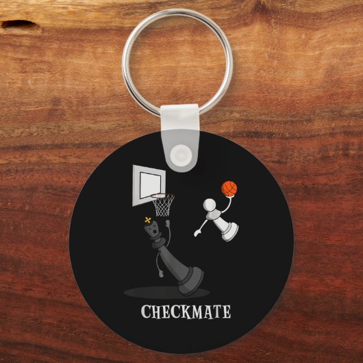 Funny Checkmate Chess Basketball Game Board King P Schlüsselanhänger (Vorderseite)