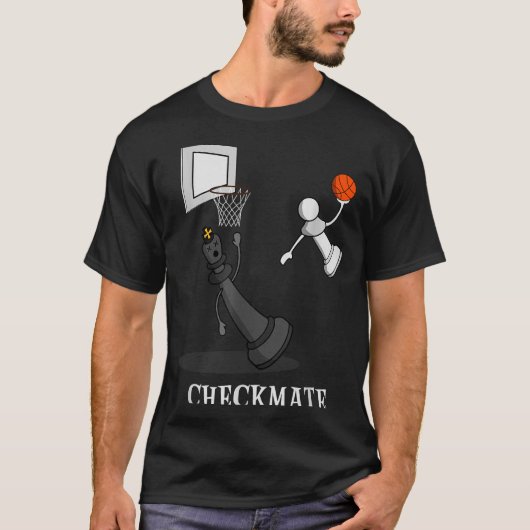 Funny Checkmate Chess Basketball Game Board King P T-Shirt (Vorderseite)