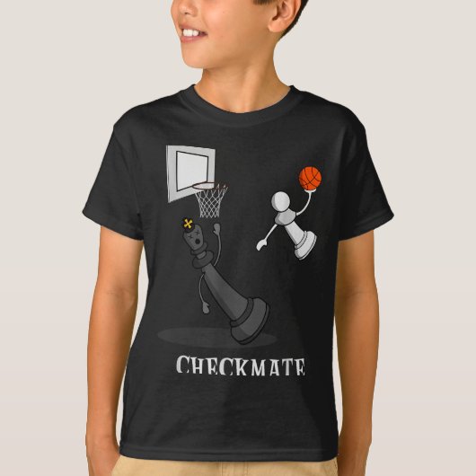 Funny Checkmate Chess Basketball Game Board King P T-Shirt (Vorderseite)