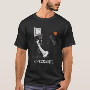 Funny Checkmate Schach Basketball Game Board King T-Shirt