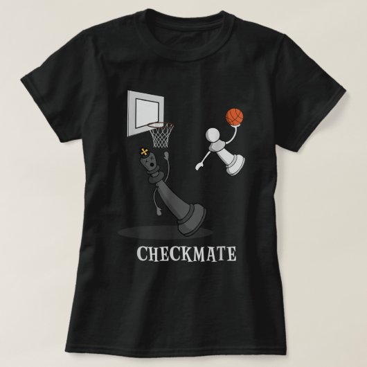Funny Checkmate Schach Basketball Game Board King T-Shirt (Design vorne)
