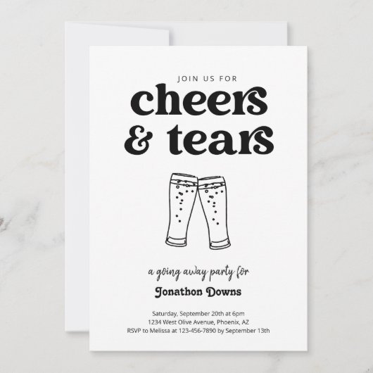 Funny Chee & Tars Biers gehen weg Party Einladung (Vorderseite)