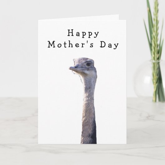Funny Cheeky Bird Mother Day Karte (Vorderseite)