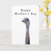 Funny Cheeky Bird Mother Day Karte (Gelbe Blume)