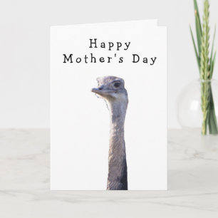 Funny Cheeky Bird Mother Day Karte