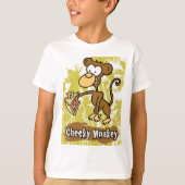 Funny Cheeky Monkey im Dschungel T - Shirt (Vorderseite)