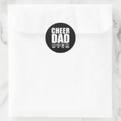 Funny Cheer Vater Proud Cheerleader Pater Spaß Fet Runder Aufkleber (Tasche)