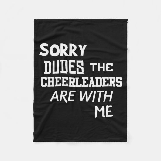Funny Cheerleader Brother Sorry Dudes Gift Son Kid Fleecedecke (Vorderseite)