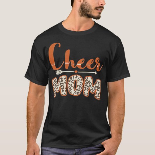 Funny Cheerleader Mama Leopard Cheetah Printjammer T-Shirt (Vorderseite)