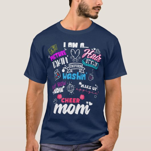 Funny Cheerleading Mom for Cheer Moms Cheer Squad  T-Shirt (Vorderseite)