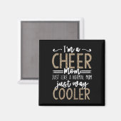 Funny Cheerleading Mother Leopard Cheetah Print Ch Magnet (Vorderseite/Rückseite)