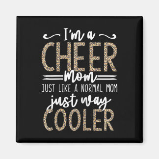 Funny Cheerleading Mother Leopard Cheetah Print Ch Magnet
