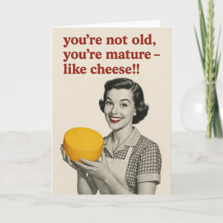 Funny cheese Birthday card Karte