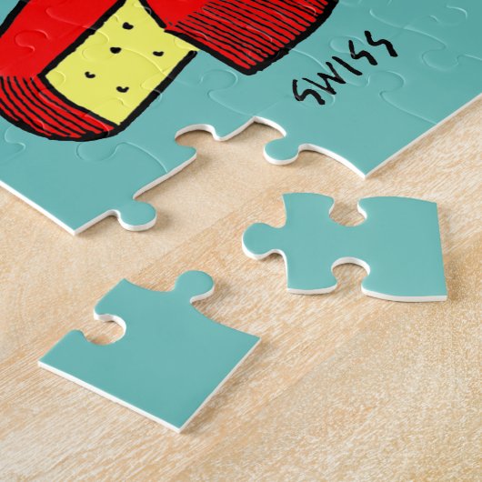 Funny Cheese Degustation Party Smalltalk Cartoon Puzzle (Seite)