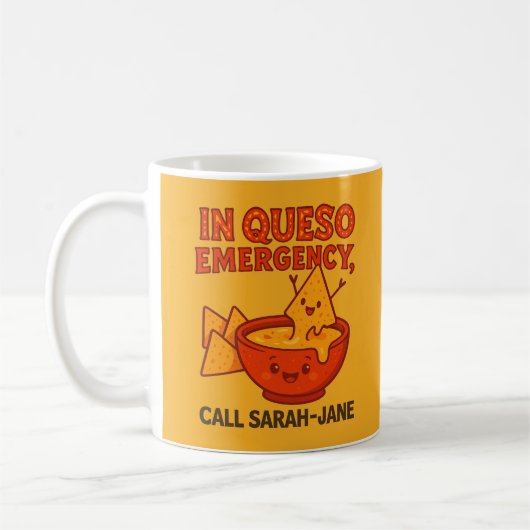 Funny Cheese Geschenk in Queso Emergency Kaffeetasse (Links)