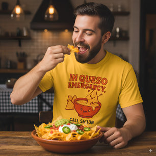 Funny Cheese Geschenk in Queso Emergency T-Shirt