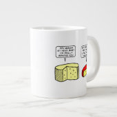 Funny Cheese Liebhaber des Cartoon Jumbo-Tasse (Vorderseite Rechts)