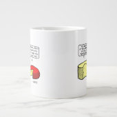 Funny Cheese Liebhaber des Cartoon Jumbo-Tasse (Vorderseite)