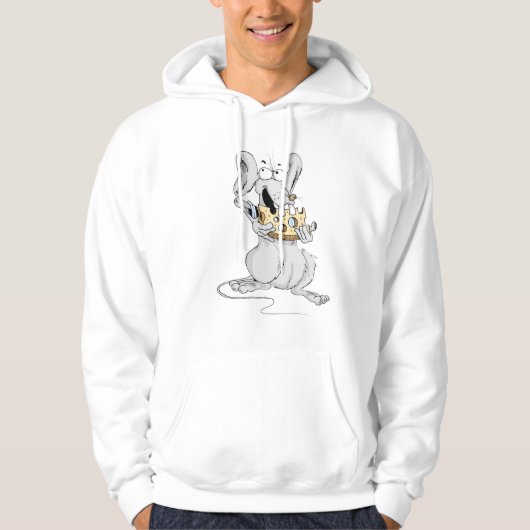  Funny Cheese Lover Mouse Cartoon  Hoodie (Vorderseite)