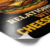 Funny Cheeseburger Eater Beziehung mit Burger Fotodruck (Ecke)