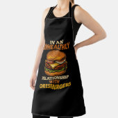 Funny Cheeseburger Eater Beziehung mit Burger Schürze (InSitu)