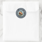 FUNNY CHEESEBURGER GRAPHIC ROUND MATTE STICKERS (Tasche)