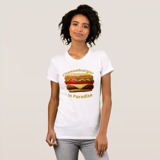 Funny Cheeseburger im Paradies T-Shirt (Vorne ganz)