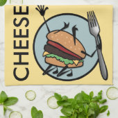 FUNNY CHEESEBURGER KITCHEN TOWEL KÜCHENTUCH (Gefaltet)