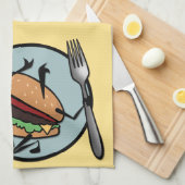 FUNNY CHEESEBURGER KITCHEN TOWEL KÜCHENTUCH (Viertel Falte)