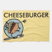 FUNNY CHEESEBURGER KITCHEN TOWEL KÜCHENTUCH (Horizontal)