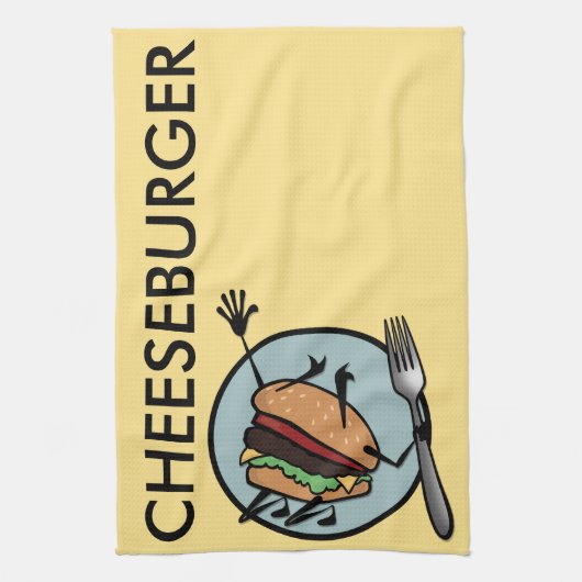 FUNNY CHEESEBURGER KITCHEN TOWEL KÜCHENTUCH (Vertikal)