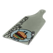 FUNNY CHEESEBURGER PADDLE CUTTING BOARD SCHNEIDEBRETT (Ecke)