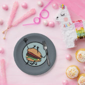 FUNNY CHEESEBURGER PAPIERPLATTE PAPPTELLER (Party)