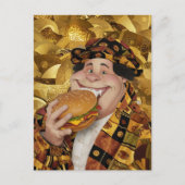 Funny Cheeseburger Person Postkarte (Vorderseite)