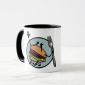 FUNNY CHEESEBURGER RINGER TASSE (Vorderseite Links)