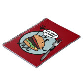 FUNNY CHEESEBURGER SPIRAL NOTEBOOK NOTIZBLOCK (Linke Seite)
