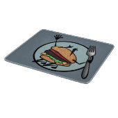 FUNNY CHEESEBURGER SQUARE CUTTING BOARD SCHNEIDEBRETT (Ecke)