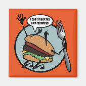 FUNNY CHEESEBURGER SQUARE MAGNET (Vorne)