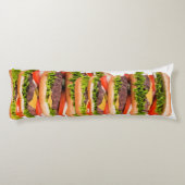 Funny Cheeseburger Stack Seitenschläferkissen (Rückseite)