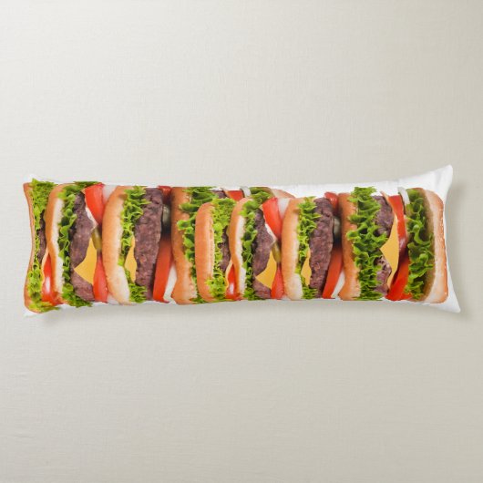 Funny Cheeseburger Stack Seitenschläferkissen (Rückseite)