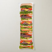 Funny Cheeseburger Stack Seitenschläferkissen (Vorderseite Vertikal)