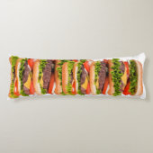 Funny Cheeseburger Stack Seitenschläferkissen (Vorderseite)