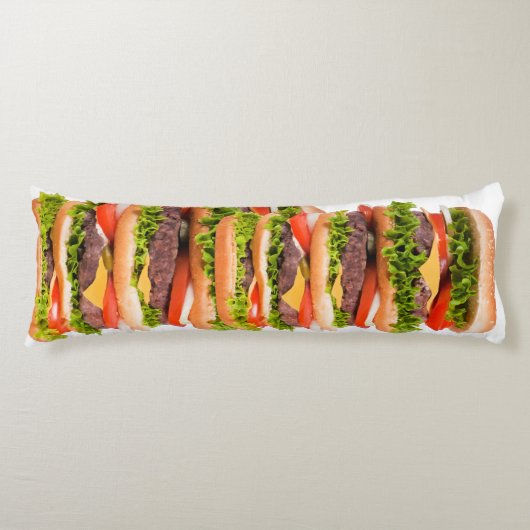 Funny Cheeseburger Stack Seitenschläferkissen (Vorderseite)