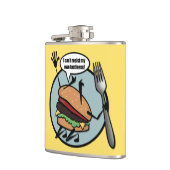 FUNNY CHEESEBURGER VINYL WRAPPED FLASK FLACHMANN (Links)