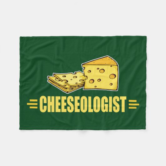 Funny Cheeseologin Cheesehead Fleecedecke (Vorderseite (Horizontal))